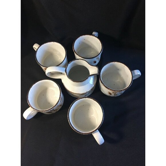 5 Midwinter Stonehenge Wild Oats Mugs & Creamer Ceramic Pottery Cups England Vtg - Picture 6 of 7